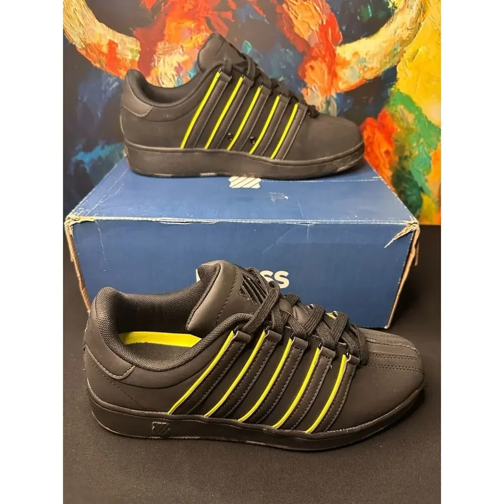 No.06 K-Swiss Classic VN Men's Sneakers in Black/Neon Yellow